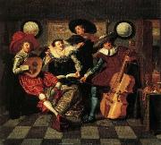 Dirck Hals The Merry Company oil painting reproduction